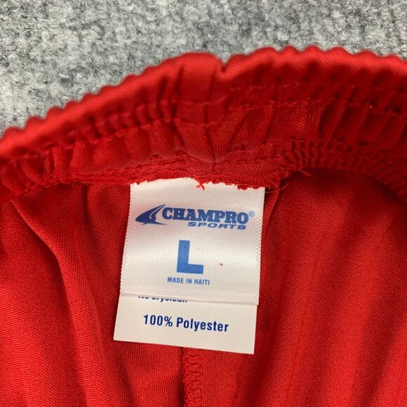 Champro Basketball Shorts Mens L Large Red Pull On Moisture Wicking Performance - Picture 7 of 13